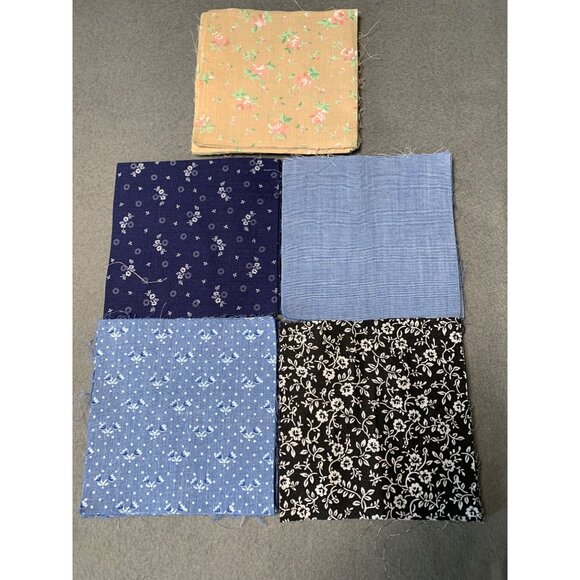 Vintage 150 Precut Floral & Gingham 5 inch Squares Fabric Bundle #2 - Picture 2 of 11